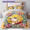 Candy Candy Pattern Bedding,Quilt Set Quilt Cover Pillowcase Home Birthday Gift (1 * duvet cover + 2 * pillowcase, without core)