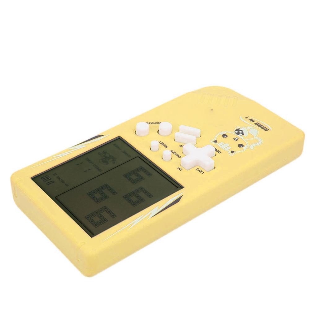 Game Console Portable Large Screen Pocket Game Console Classical Children Game ToysYellow