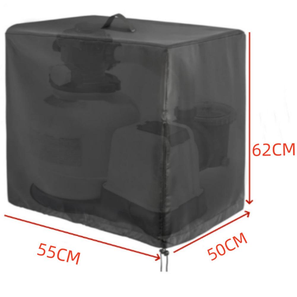 Outdoor Pool Maintenance Black Swimming Pool Cover 420D Oxford Cloth Cover UV Protection Cover Easy Installation