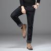Winter Men 'S Warm Thick Jeans Plus Size Business Black Blue Regular Fit Denim Stretch Trousers Male Brand Pants