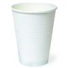 Insulated Embossed Paper Cups, White Stripe, 340ml, Pack of 50, SMP-340E-2, AMZ340EMJ