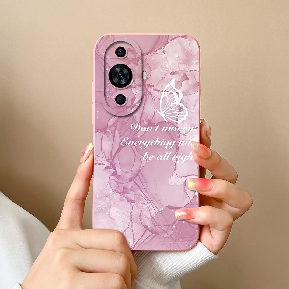 Чехол для телефона Huawei Nova 11 Pro Милый дизайн Полная защита Funda Для Huawei Nova11 11Pro Мягкие задние крышки из жидкого силикона