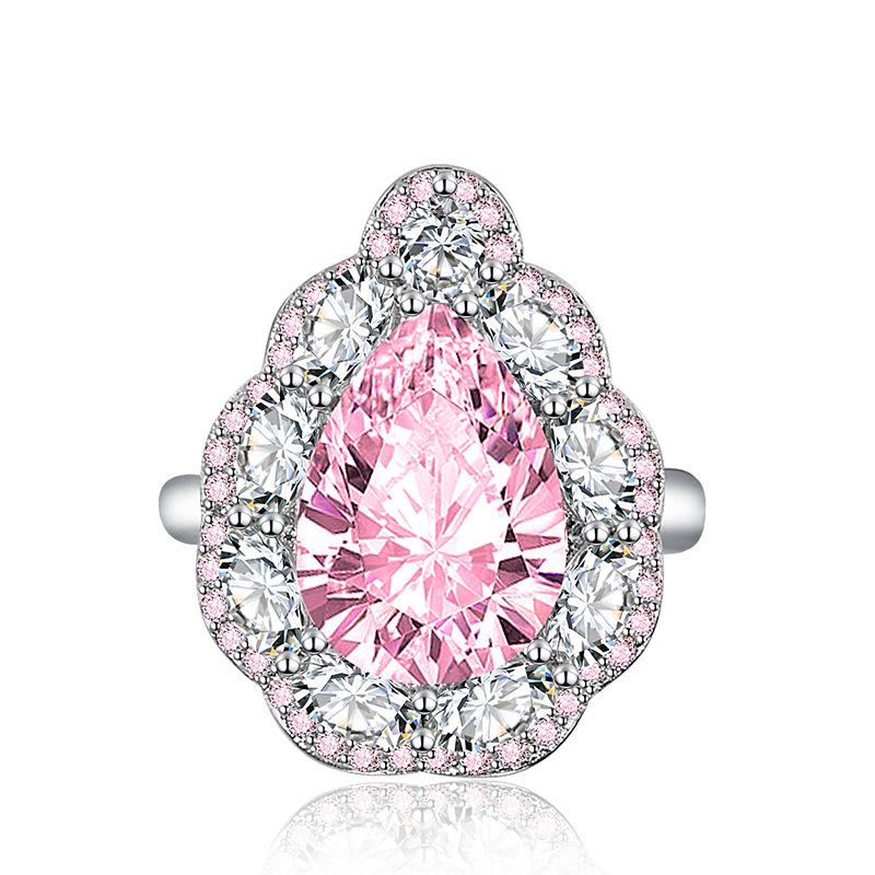 BELLA BOX Кольца изменяемого размера в форме капли для женщин, циркон, помолвка, изысканные ювелирные изделия, подарок