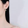 Серьги-подвески с муассанитами 6,5 мм, стерлинговое серебро S925, линейная цепочка, тонкие украшения для женщин