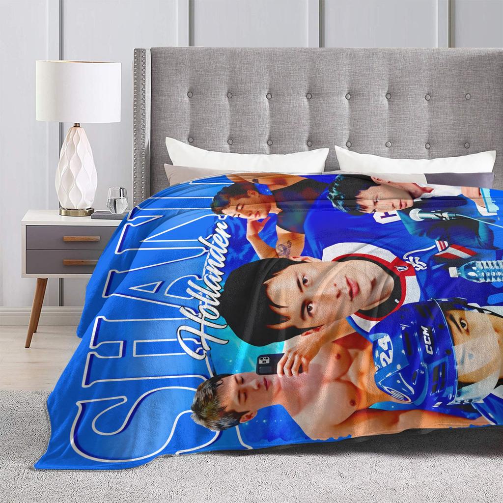 Shane Hollander Knitted Blanket Velvet Heated Rivalry Soft Throw Blankets for Car Sofa Couch Bed Rug