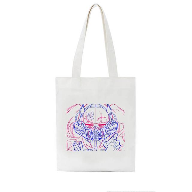 Японская холщовая сумка с героями мультфильмов, повседневная женская сумка в стиле панк, хип-хоп, аниме, Harajuku y2k, большая вместительная сумка-шоппер, каваи, сумки на плечо