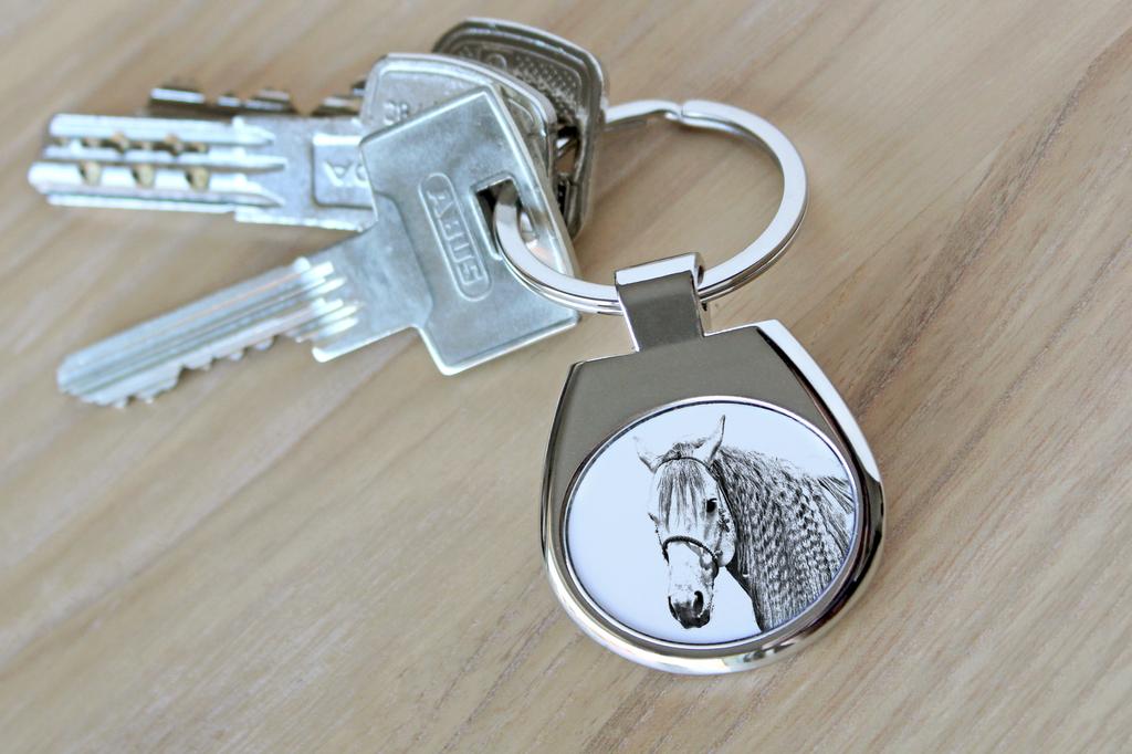 Azteca Horse - Keychain with a Horse, Keychain with a Print, Personalized Pendant from the Art-Dog Brand