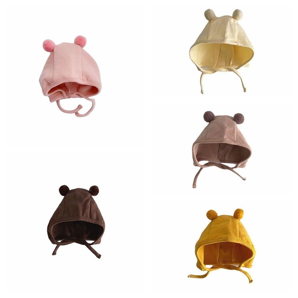 Bear Ear Children's Cap Pompom Newborn Infant Hats Sweet Baby Beanie Caps Boys