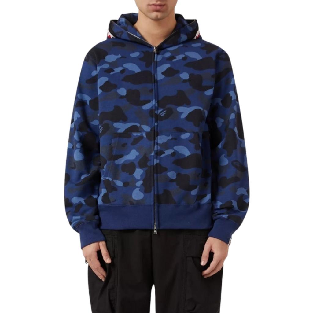 Full Zip Hoodie Bape Camo Shark Blue