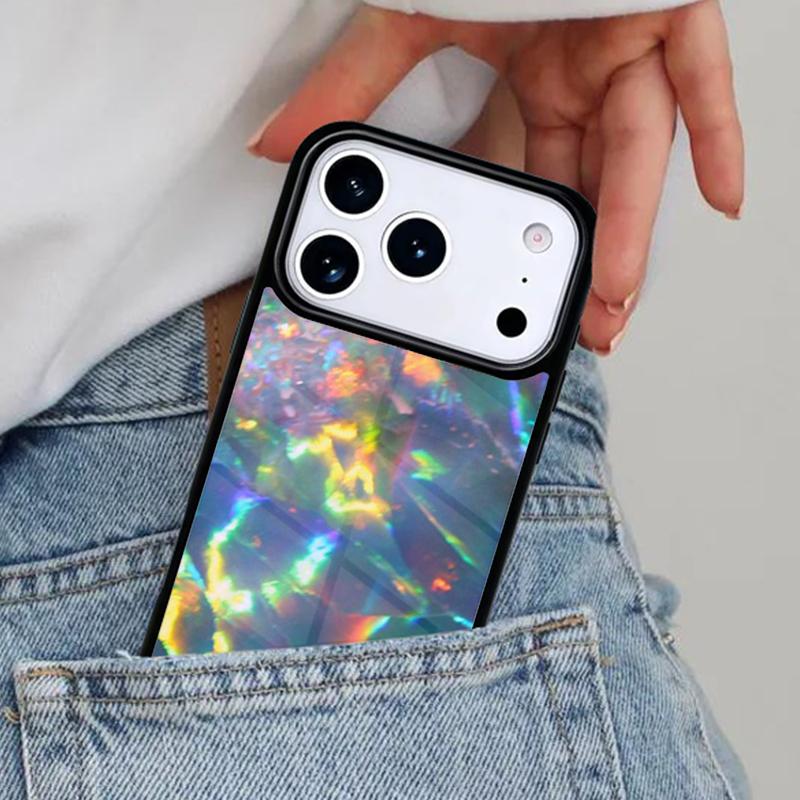 Opal Stone Iridescent Phone Case for iPhone 17ProMax 12 13 14 15 16e 17 Pro Max Plus Air Cover