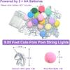 ChiRee Colorful Unicorn String Lights with Pom Poms Cute Decor for Bedroom