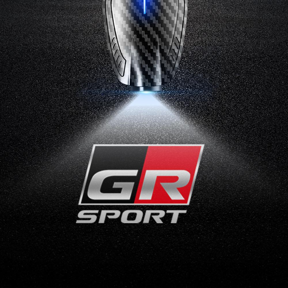 tnjbq9 2pcs USB Rechargeable GR Sport Logo Car Door HD LED Lamps Projector Courtesy Welcome Lights For Toyota Corolla Yaris Prius Camry