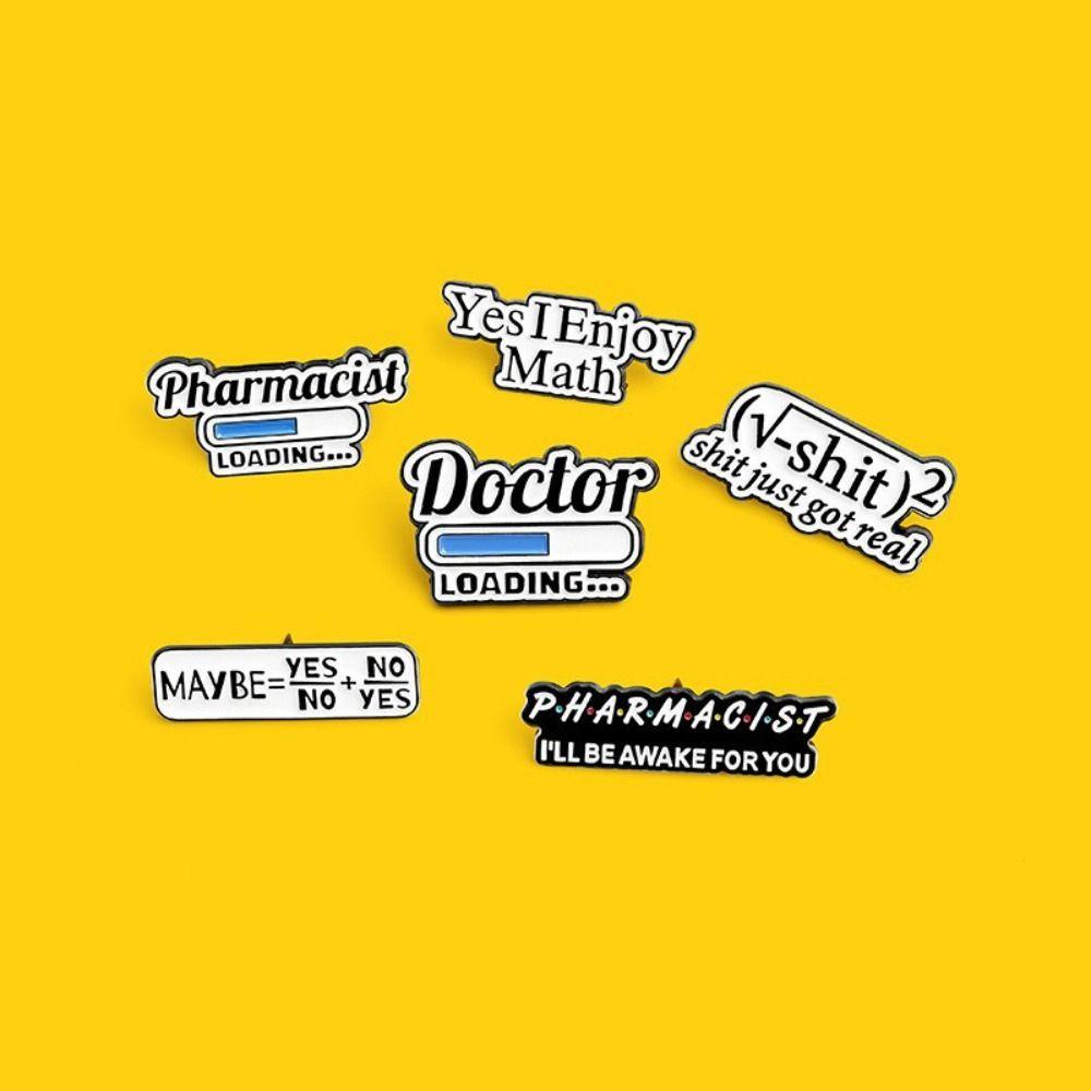 Булавка с эмалью и математикой, значок «Доктор Наука - жизнь», изысканная брошь «Пи», девочка