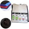 Unisex My Social Battery Low Energy Anti Social Introvert T Shirts Summer Graphic Cotton Streetwear Short Sleeve Birthday Gifts T-shirt
