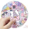 50Pcs/Set Mental Health . Funny Healing Slang Shiny Stickers DIY Fashion Waterproof Doodle Decals Stickers