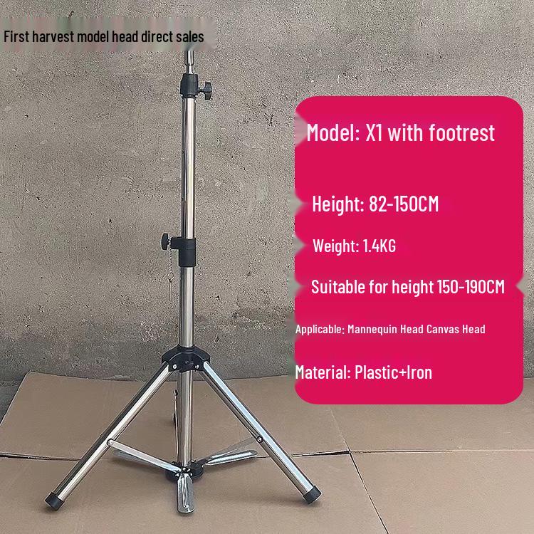 Rotatable Telescopic Mannequin Head Stand for Hairdressing and Haircutting