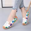 Весна и осень Новые женские туфли-одиночки на плоской подошве Туфли-бобы Mom Shoes Printed Women Shoes Lazy Shoes Large Size