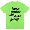 Футболки Канье Уэста Канье Attitude с Чувствами Дрейка Мужские Женские Хип-Хоп Стиль Футболка Оверсайз Хлопок Модные Футболки Уличная Одежда