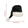 White Fur Fur Xmas Cap Red Hat Santa Hat Festive Party Plush Christmas Hat  Unisex