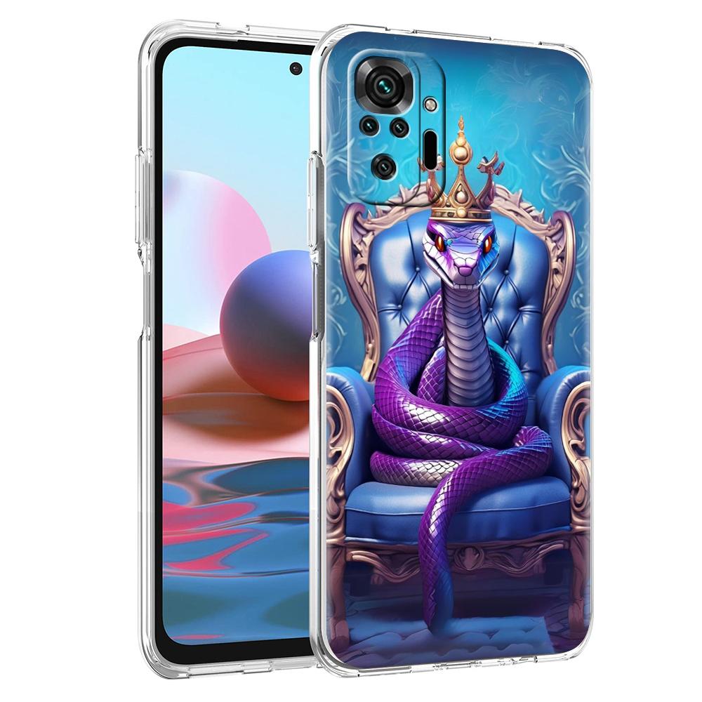 Прозрачный чехол для телефона для Redmi 13C 12C 10C Note 13 12 11 11T K40 Gaming Plus Pro 4G 5G Мягкий ТПУ чехол-оболочка Новогодний мешок-змея