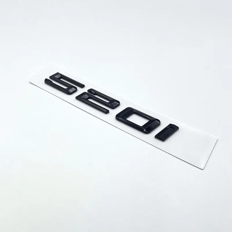 3D Глянцевый Черный Буквенный Значок Для BMW 5 Серии 520i 523i 525i 528i 530i 535i 540i E60 E61 F10 F11 G30 Наклейка Логотипа на Багажник Автомобиля