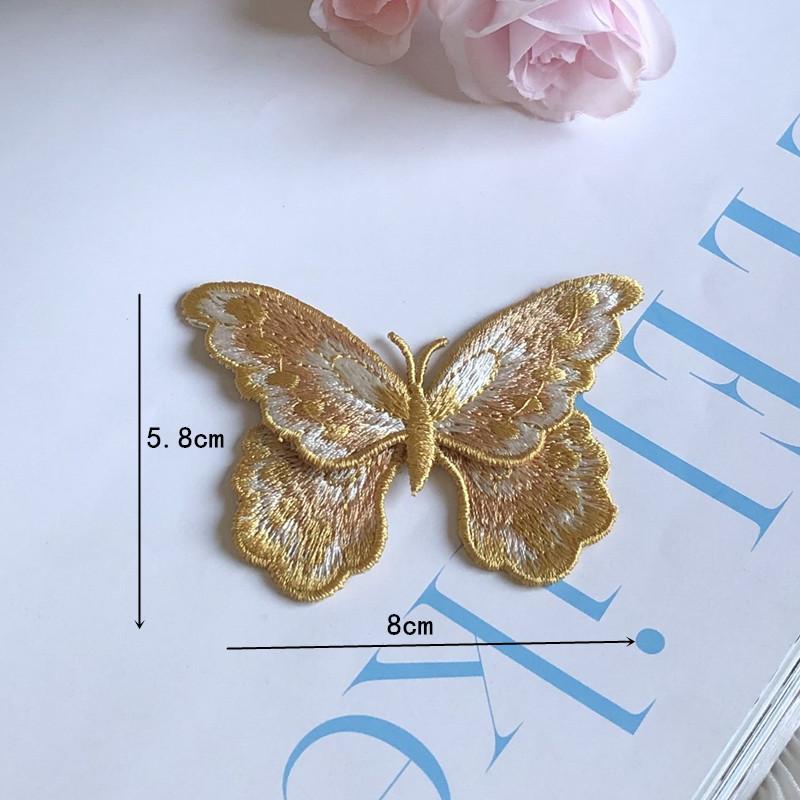 Шифрование Цветная Бабочка Вышивка Ткань Наклейка Двухслойная Водорастворимая Вышивка Патч Одежда Юбка Обувь И Шляпы Украшения Сделай Сам