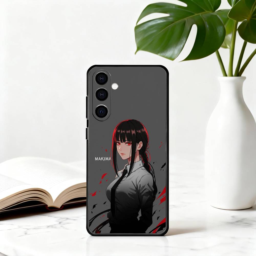 Чехол для телефона C-Chain-saw Man M-Makima-CMM для Samsung Galaxy A73,A72,A71,A70,A53,A52,A51,Другие Мягкий Черный Чехол