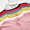 Hirsionsan Kawaii Summer T Shirt Women 2022 New O Neck Oversized Tees 100% Cotton Loose Tees Soft Casual Female Tops 7 Colors