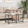 VidaXL Coffee Table with Black Glass Top 78.5x40x40 Cm Steel, Side Table, Living Room Table, Tea Table, End Table 845975