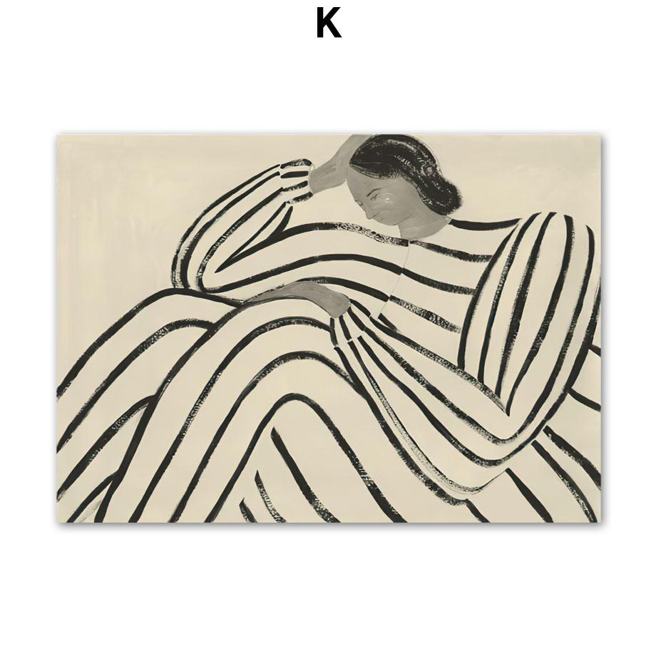 Постеры на скандинавскую тему и принты, абстрактные линии фигур, кривая геометрия, настенная живопись на холсте, настенные картины для декора гостиной