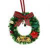 Рождественское украшение венок Мини-венок с бантом и колокольчиком Искусственный