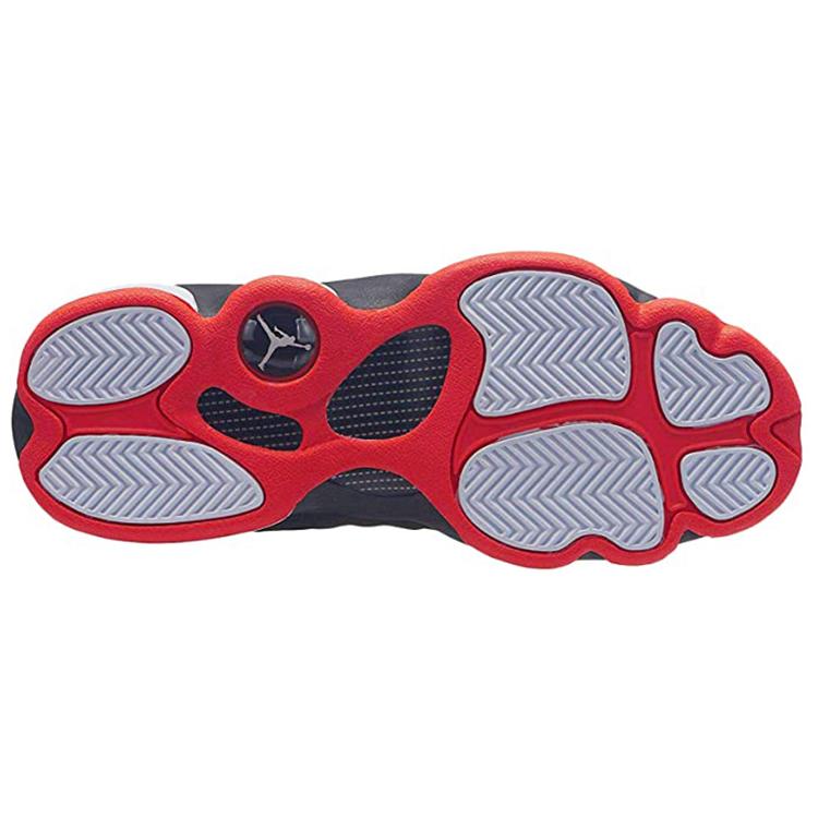 Jordan Jumpman Team II Противоскользящая Амортизация Средняя высота Детские Баскетбольные Кроссовки Черно-белые Подростки 820273-106