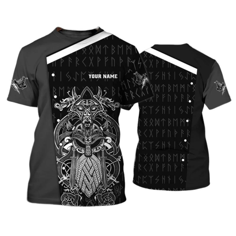 Футболка для мужчин с забавной татуировкой в ​​стиле Харадзюку, уличная одежда для отдыха, большие топы с короткими рукавами и круглым вырезом, модные трендовые футболки с принтом на заказ