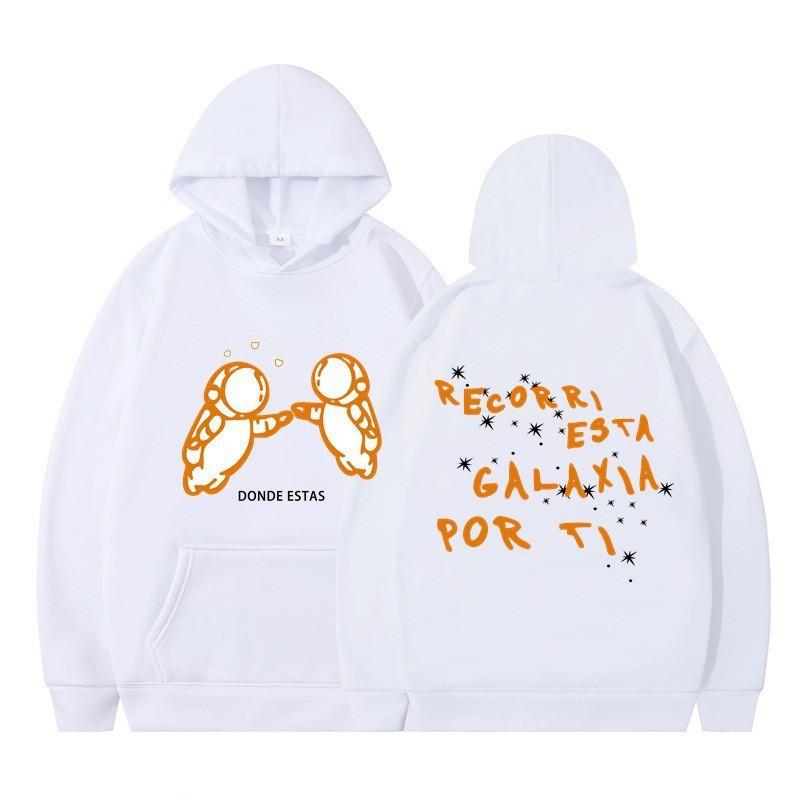 2026 Unisex Oversized Hoodie With Astronaut Print Cartoon Design Lightweight Casual Sweatshirt Fall Outdoor Daily Wear