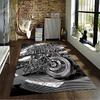 Motorcycle Art on Carpet suitable as a non-slip mat for the living room or bedroom sofa