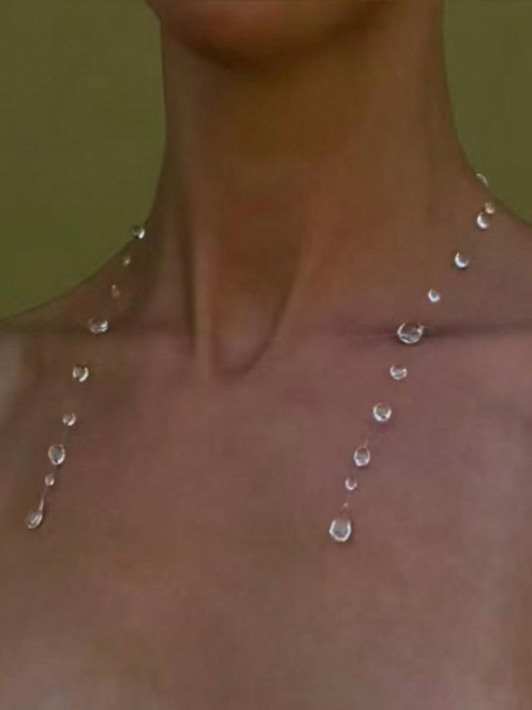 Ins Симуляция Капли Воды Прозрачная Роса Серия Ожерелий Ручной работы Клеевые Капли Модные Украшения Женские Нишевые Подарки Друзьям