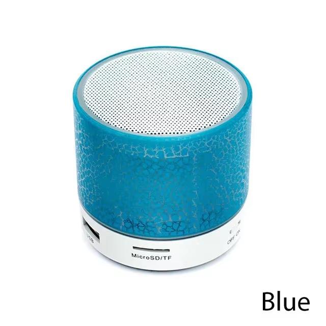 Mini Portable Bluetooth Speaker Car Audio Music Dazzling Crack LED Wireless Bluetooth 4.1 Subwoofer Speaker TF Card 3