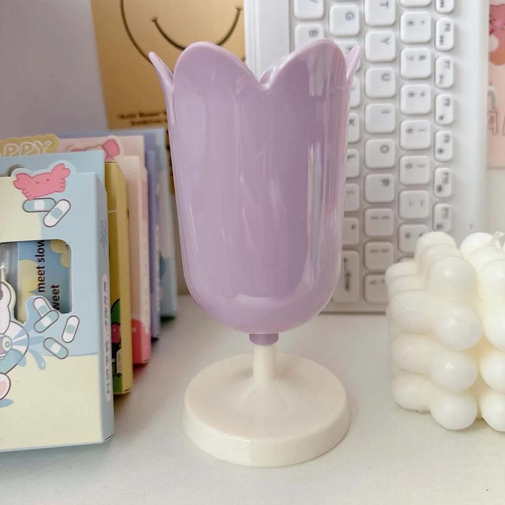 1 шт. Контейнер для ручек в виде тюльпана, украшение для хранения ручек, ведро для хранения кистей для макияжа, ретро-цветок, реквизит для фотосъемки, держатель для ручек, подарки