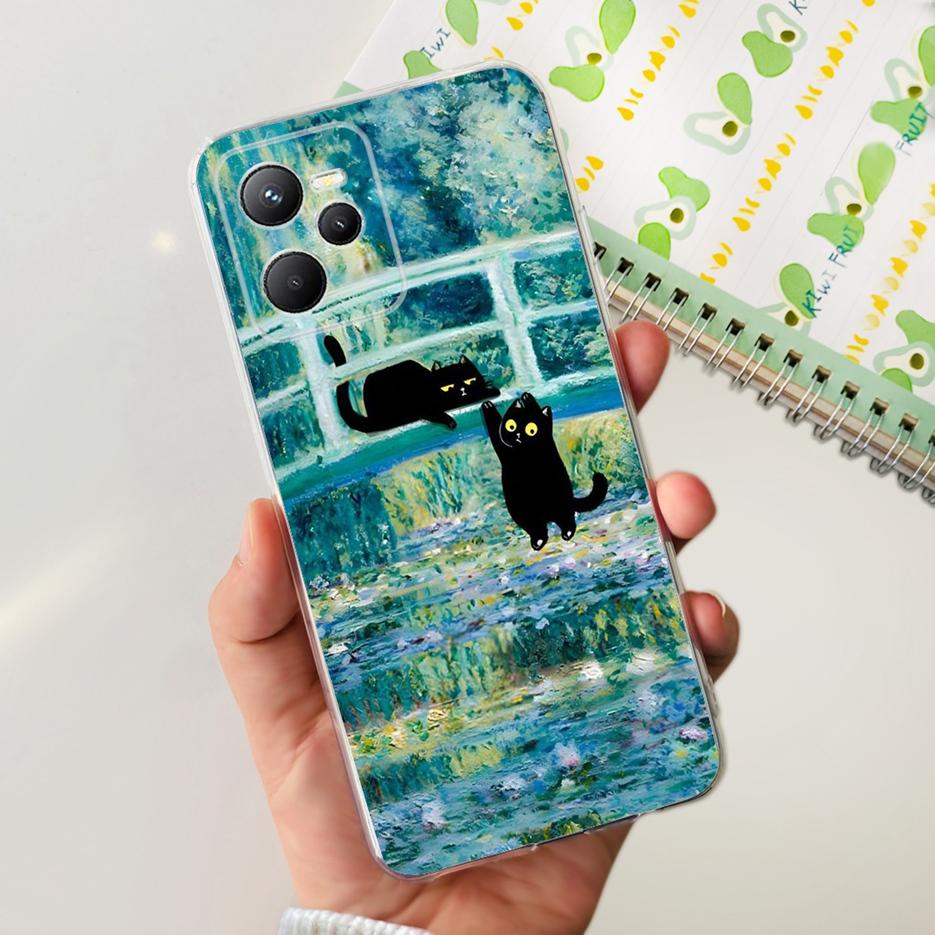 Чехол для Realme C35 RMX3511 Стильный окрашенный чехол Прозрачный силиконовый Мягкий тонкий чехол для телефона Для Realme C35 C 35 RealmeC35 Fundas Shell