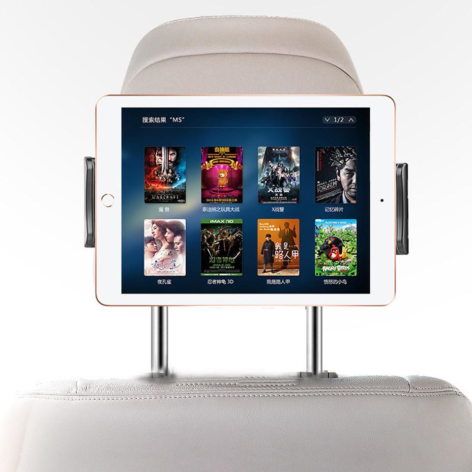 Car Pillow Telescopic Rear Phone Holder Tablet Car Stand Seat Rear Headrest Mounting Bracket For Phone Tablet