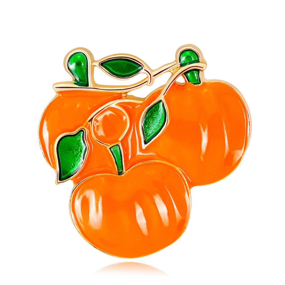 Women Fashion Halloween Pumpkin Brooch Enamel Pumpkin Broochpin Skirt Decoration