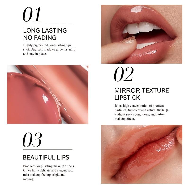Увлажняющая помада-карандаш, бархатный увлажняющий зеркальный блеск для губ, не пачкающийся, водостойкая помада, создающая красивый глянцевый макияж губ