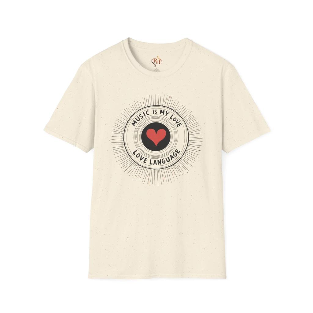Music is My Love Unisex T-Shirt, Gift for Music Lovers, Fun Everyday Tee, Casual