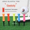 Elastic Golf Ball Tee - Soft Rubber Limiter, Available In 5 Colors