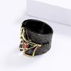 American Womens Personalized Design Ring Black Gold Plated Two Colors