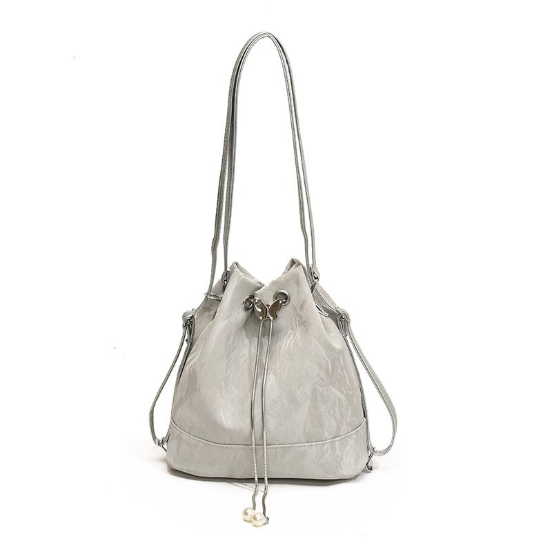 Summer Small Fresh Backpack Women's 2024 New Korean Version Bucket Bag Versatile Ins Shoulder Armpit Bag