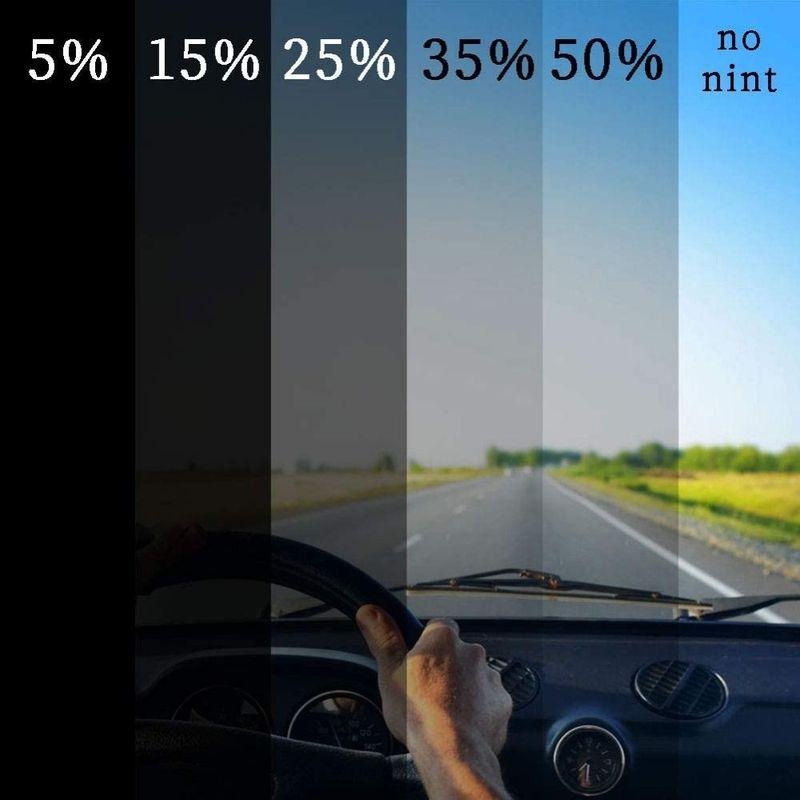 VLT 1%-50% Black Car Window Tint Film Glass Sticker Windshield Sun Shade Window Tinting Solar UV Protection Foils Sticker Films