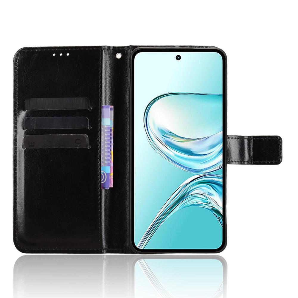 For ZTE nubia Focus 2 Ultra 5G PU Leather Case with Strap Crazy Horse Texture Phone Wallet Cover