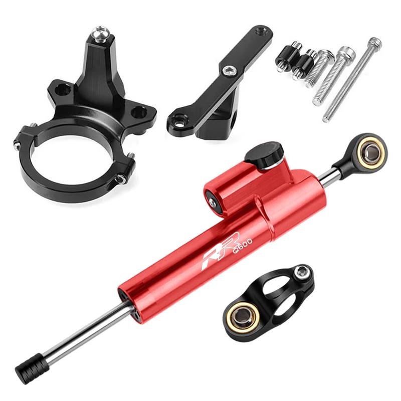 For QJMOTOR RRQ600 Motorcycle Aluminum Steer Damper Mounting Bracket Kit RRQ600 2021 2022 Fiber Carbon Accessories