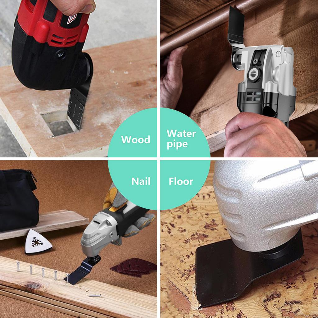 50 шт. осциллирующих пильных полотен, биметаллическая дуговая кромка, многофункциональное пильное полотно, режущее полотно для дерева/металла/пластика, реноватор